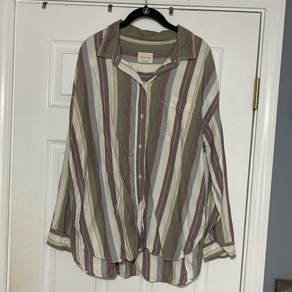 Stripped Button Up Shirt